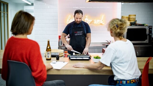 Open kitchen for hands on cooking lessons and presentations in our flag store in Syntagma. A place for food lovers or professional chefs who want to explore new recipes and cuisines. 