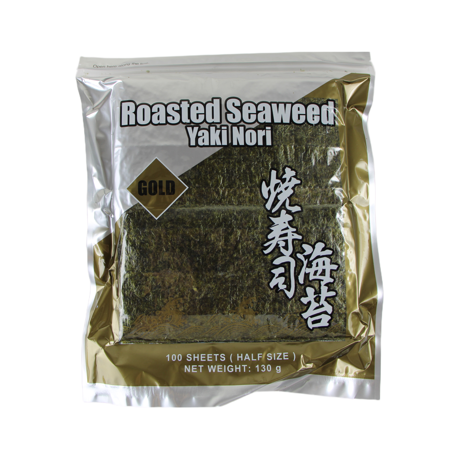 Sushi Nori Half Gold Grade 100 Sht 130gr