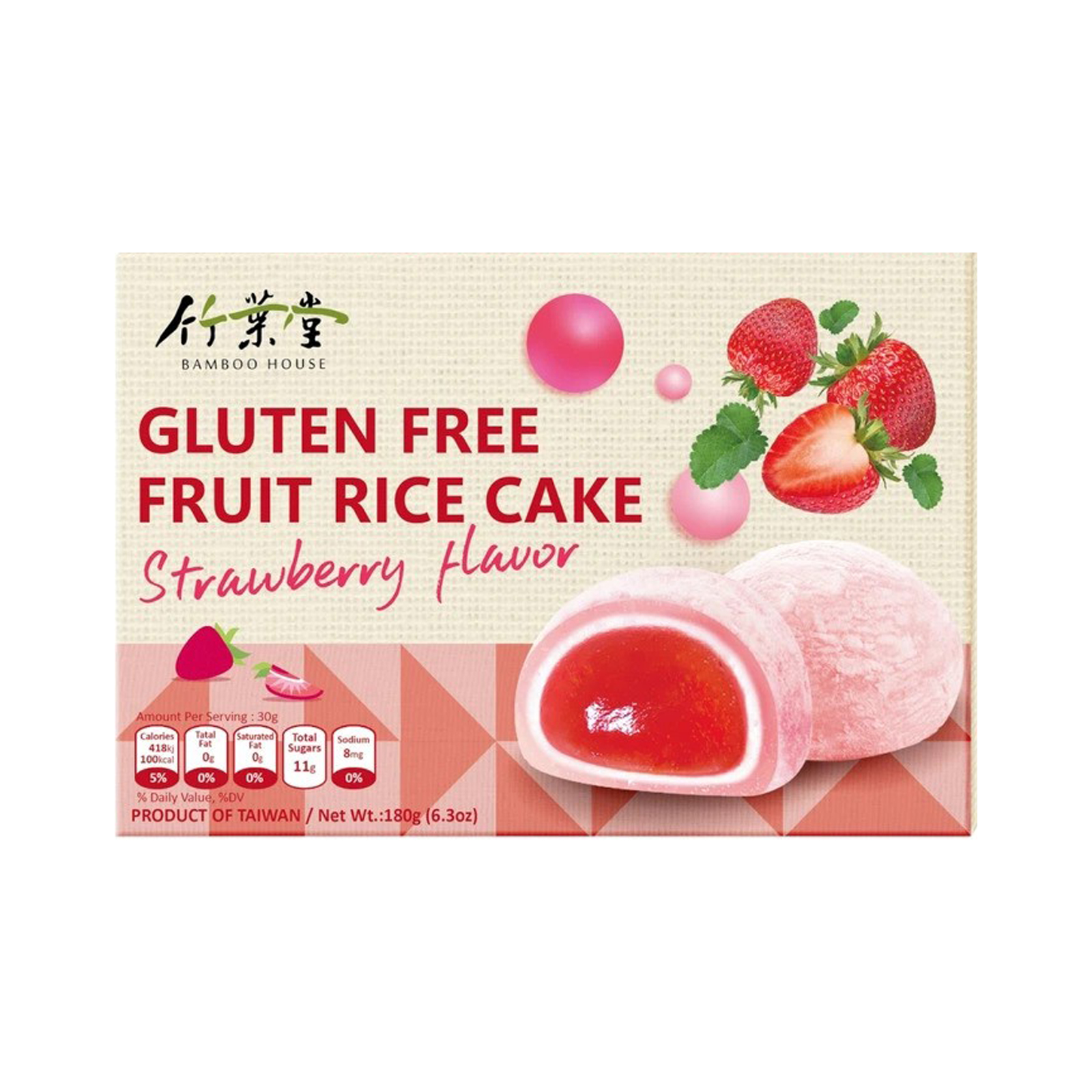  Mochi Fruit Rice Cake (Strawberry Flavor)  180gr