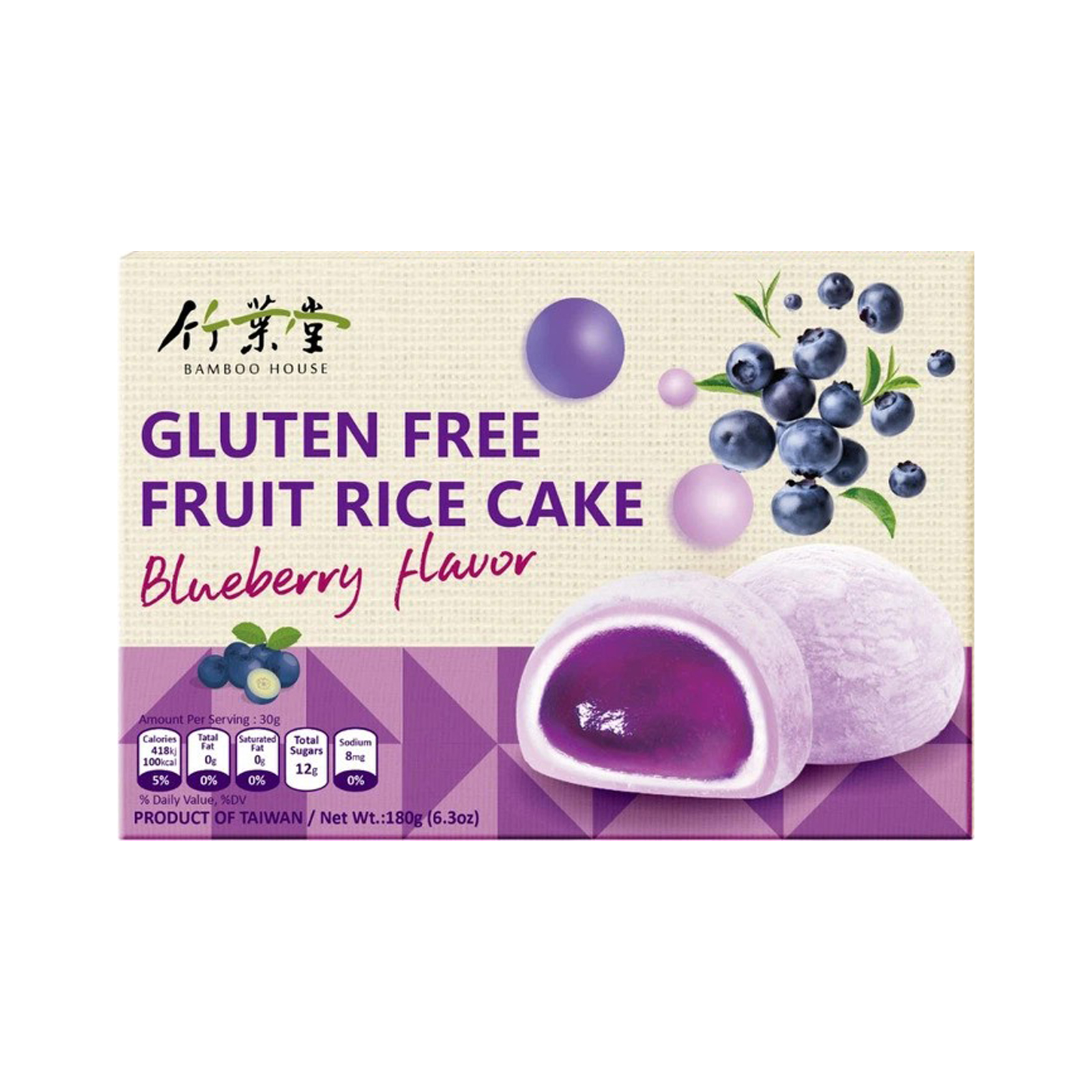  Mochi Fruit Rice Cake (Blueberry Flavor)  180gr
