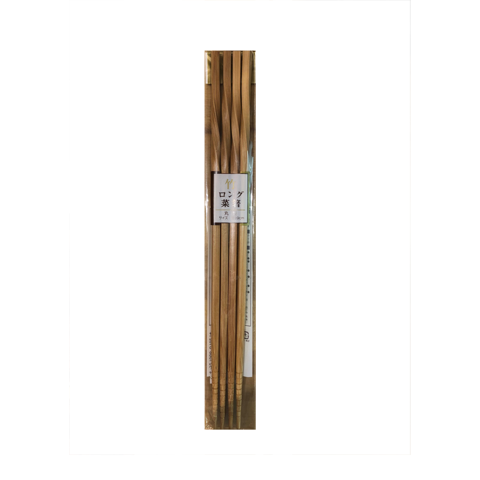 Bamboo Chopstick Carbonized, Round, Twist 2prs, 30cm 1set