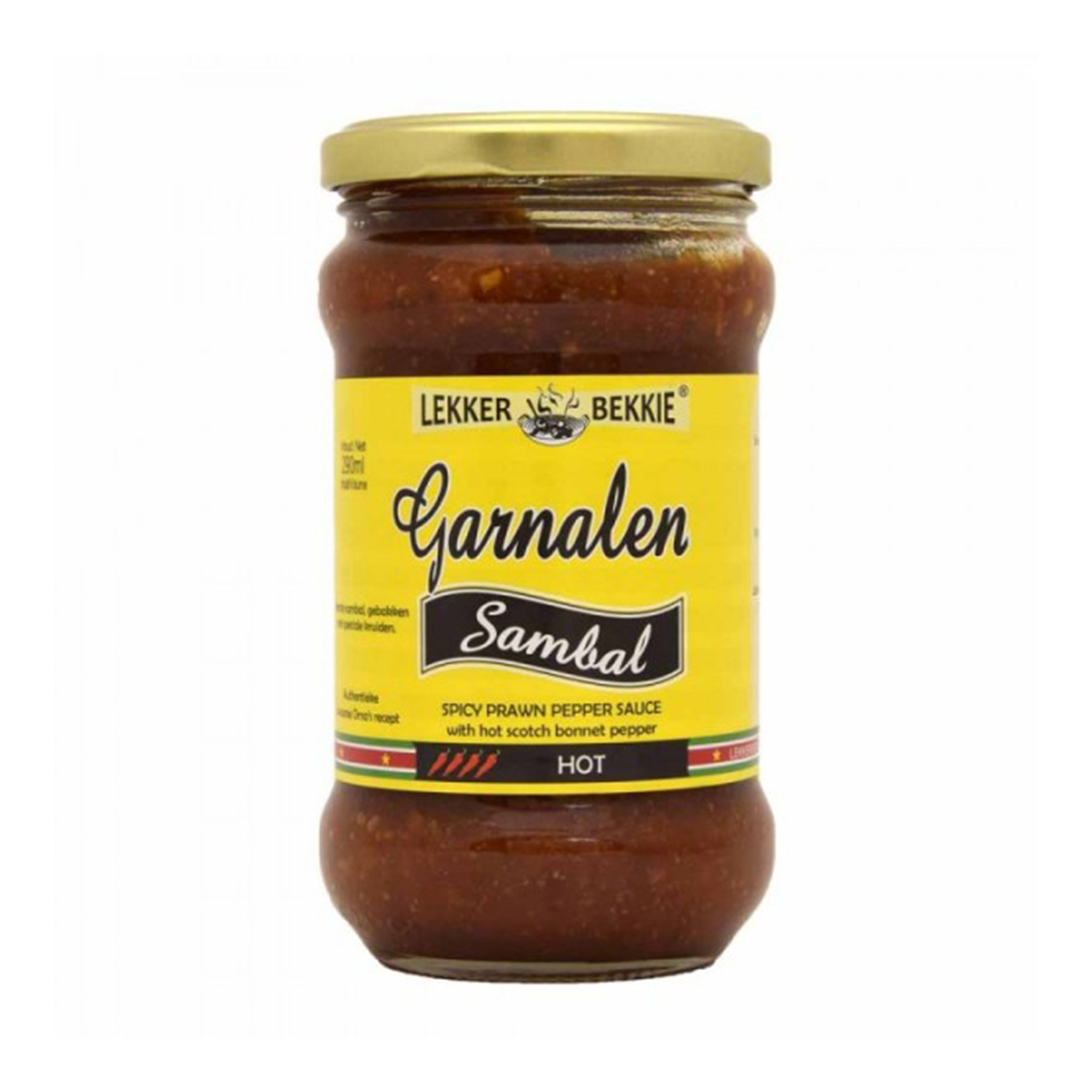 Sambal Garnalen Spicy Prawn Pepper Sauce With Hot Scotch Bonnet Pepper  290gr/290ml