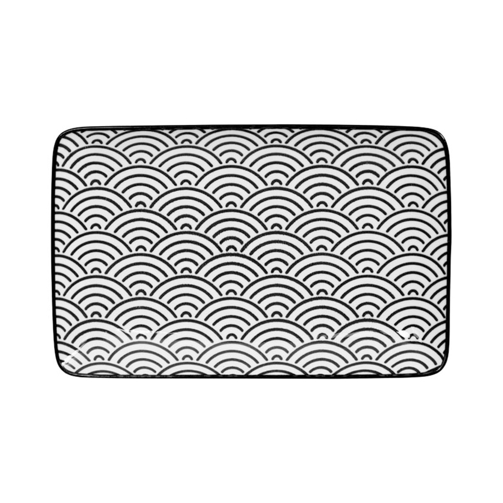 Nippon Black Plate Rect, Wave 15991, 21x13.5cm, 6/48 1pc