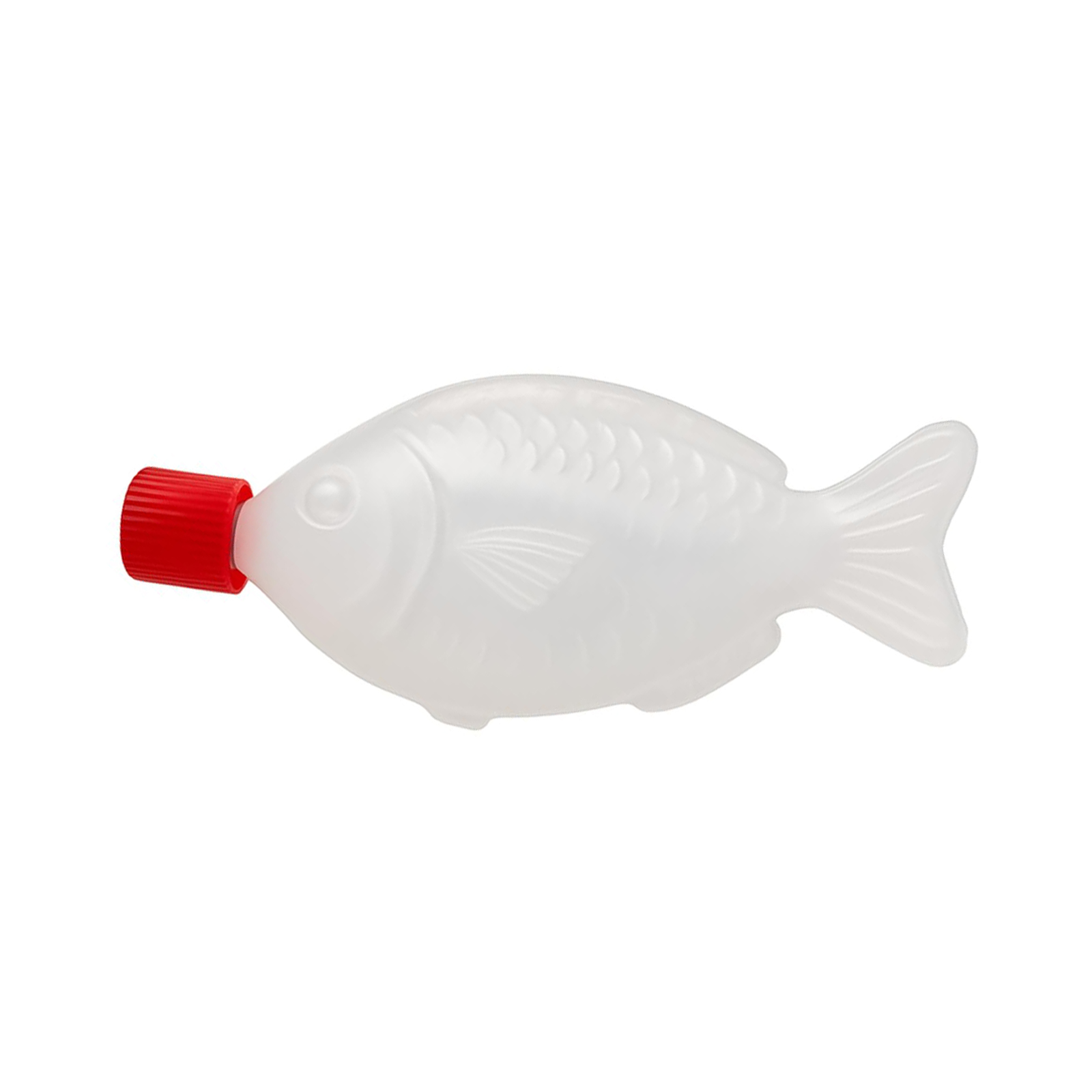 Plastic Jar Take Away  100pcs/set, Fish Shape, With Red Cup 1set