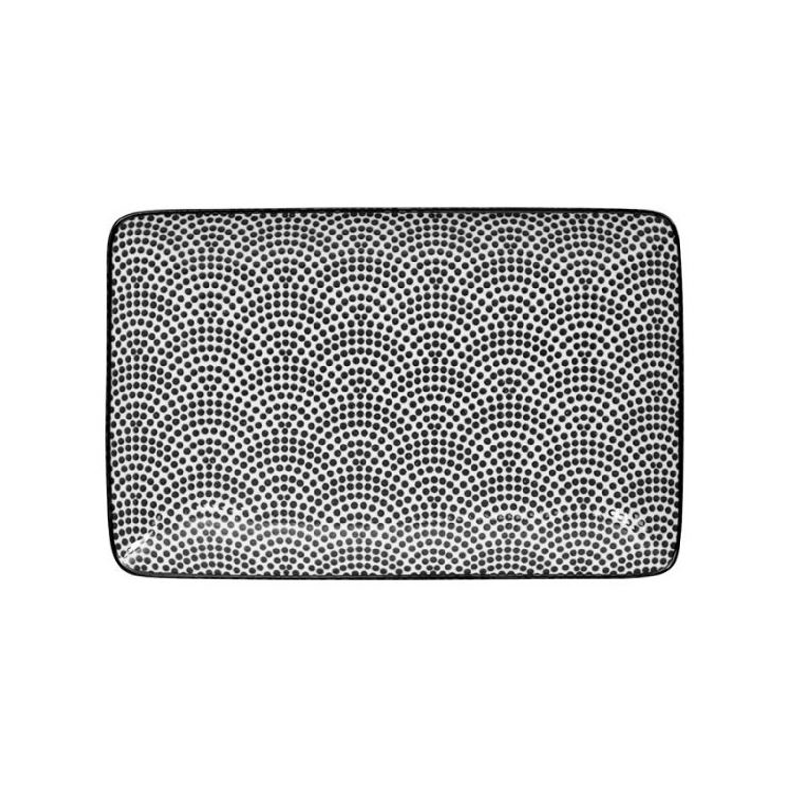 Nippon Black Plate Dot 33.5x13.7x2.1cm 1pc