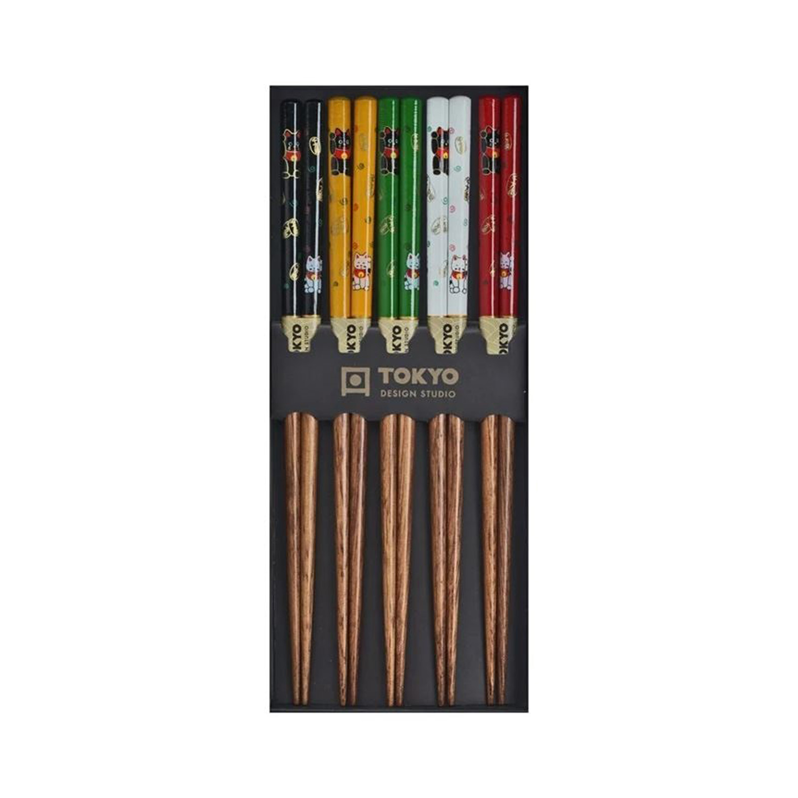 Chopstick Lucky Cat Set/5  1set