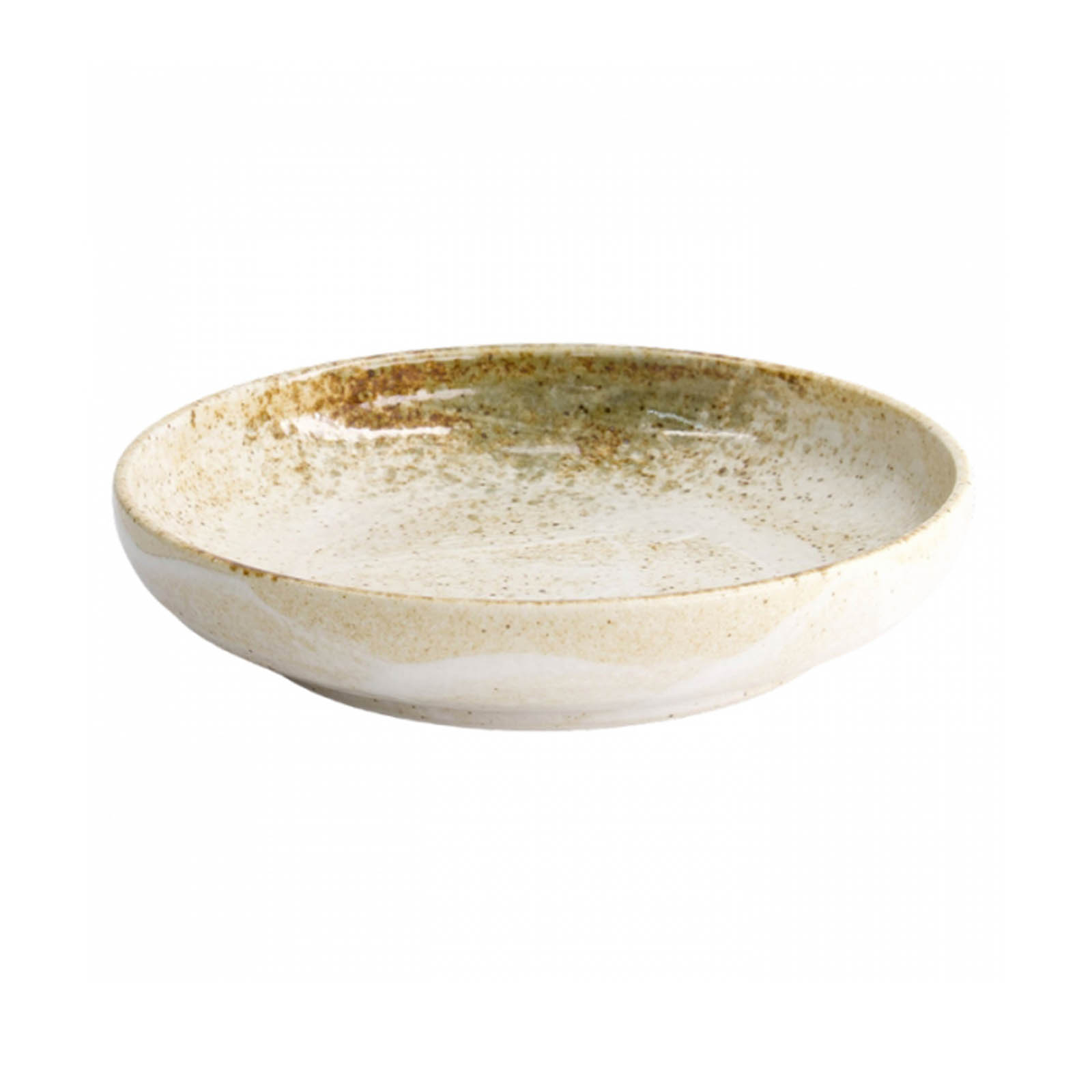 Yukishini Pasta Plate Brown/white 22x4cm  1pc