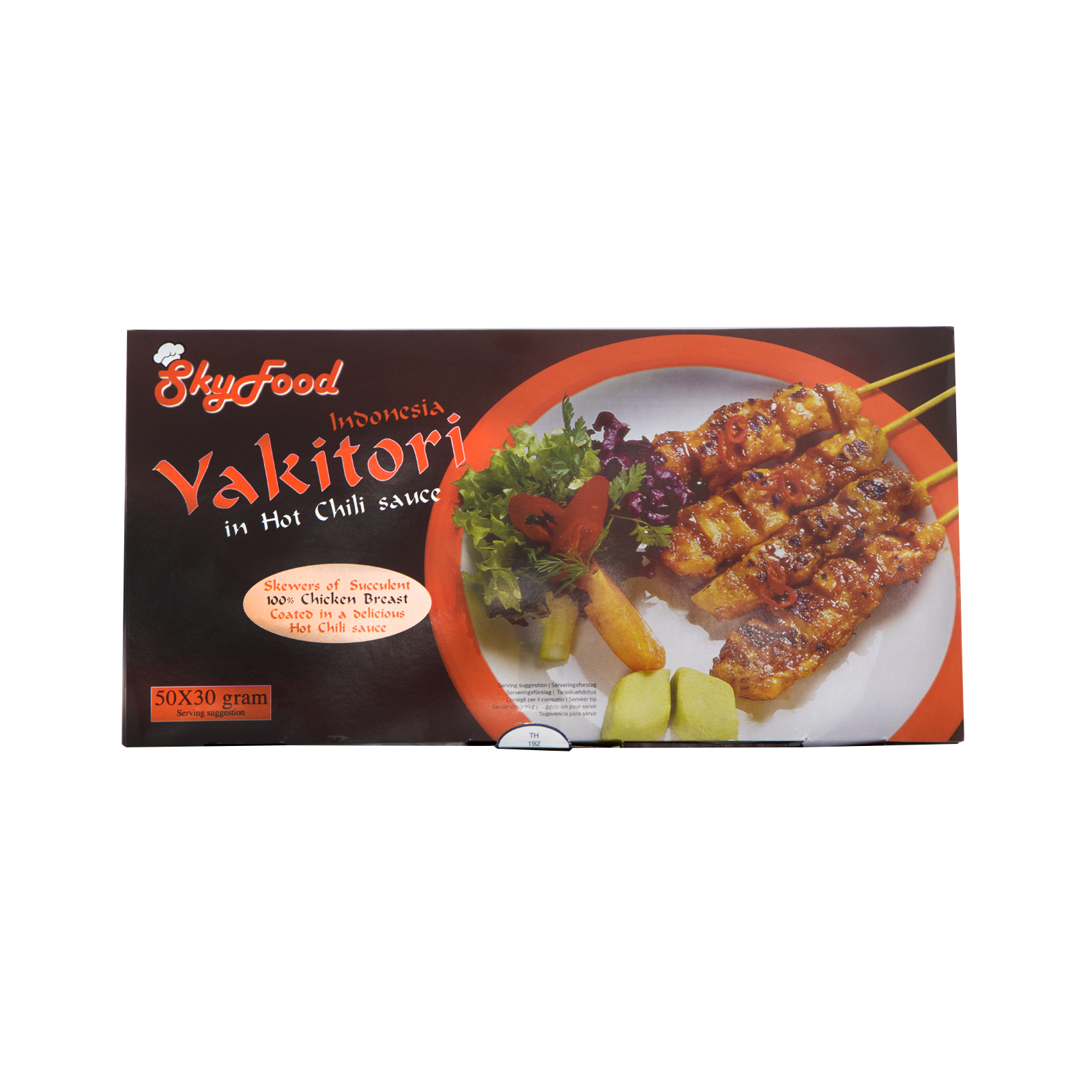 Yakitori From Chickenbreast Filet, With Thai Hot Chili Sauce 50x30gr 1500gr