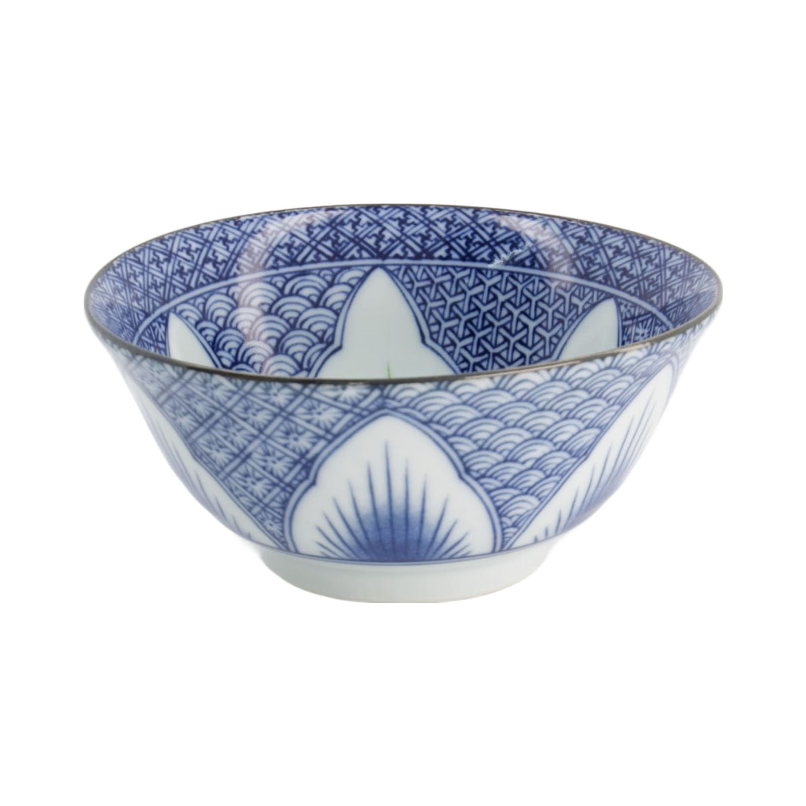 Lily Flower Tayo Bowl Blue 14.8x6.8 550ml 1pc