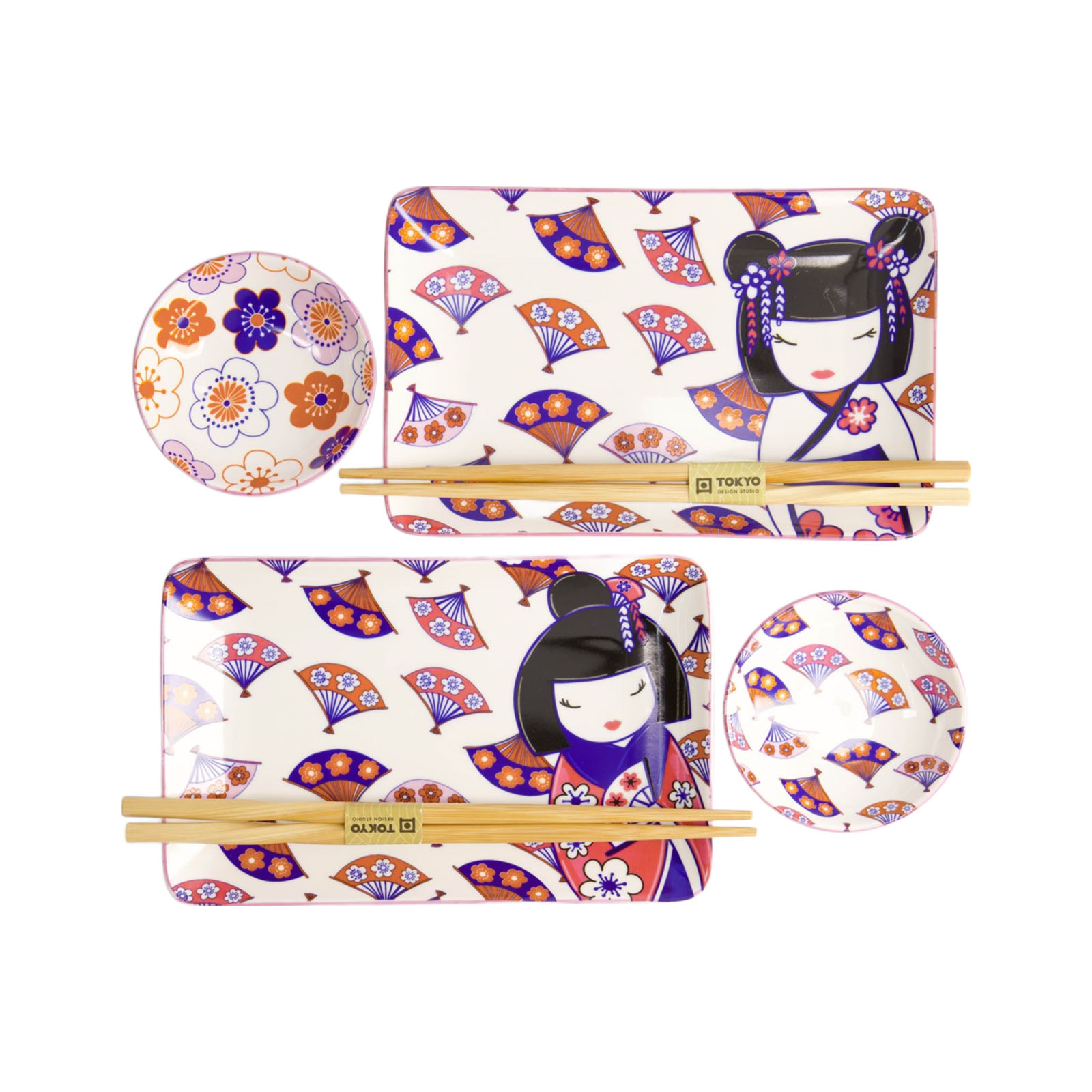 Kawaii Maiko Sushi Plate  Giftset/4 1set