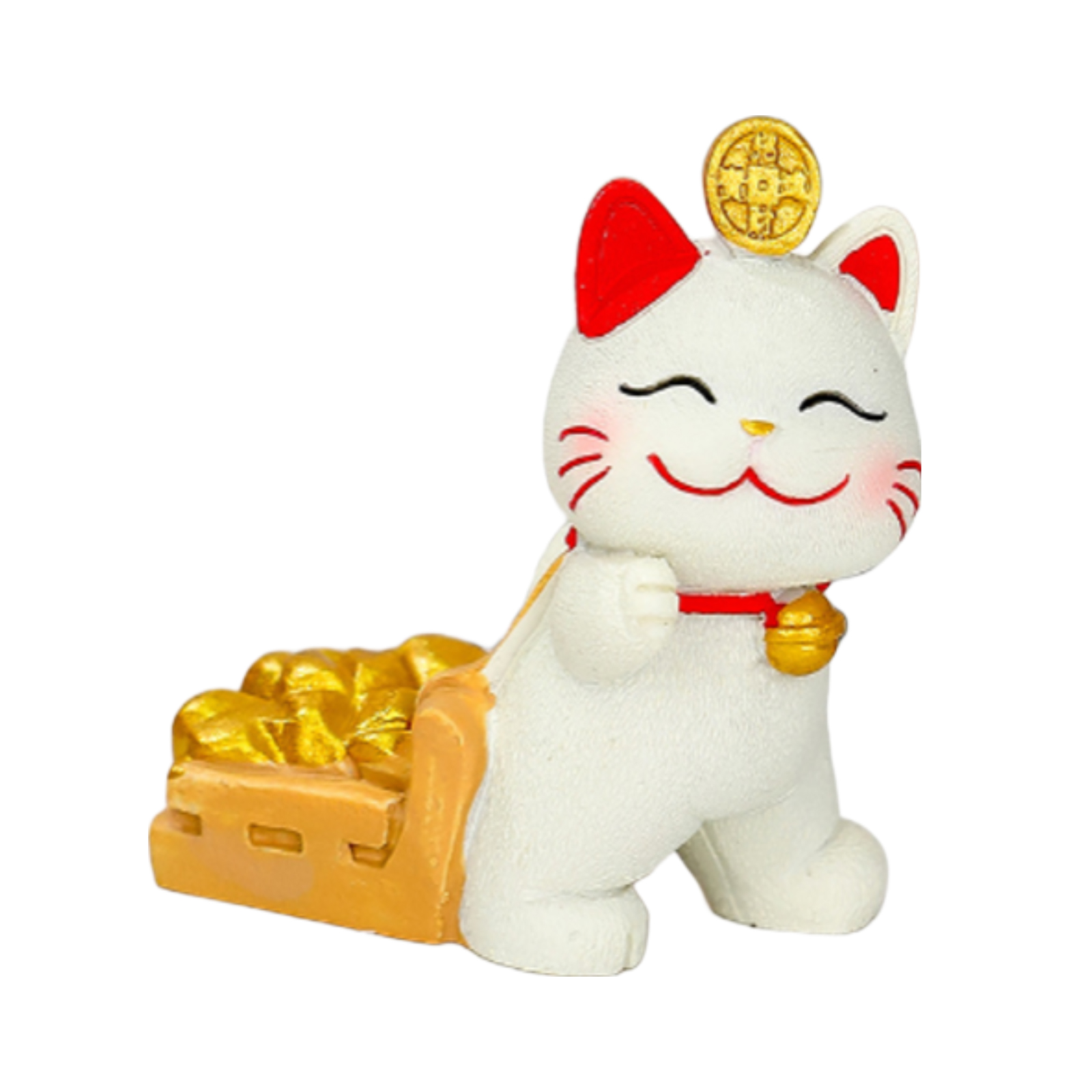 Fortune Cat Qian Man Man 4x5.3x6cm 1pc
