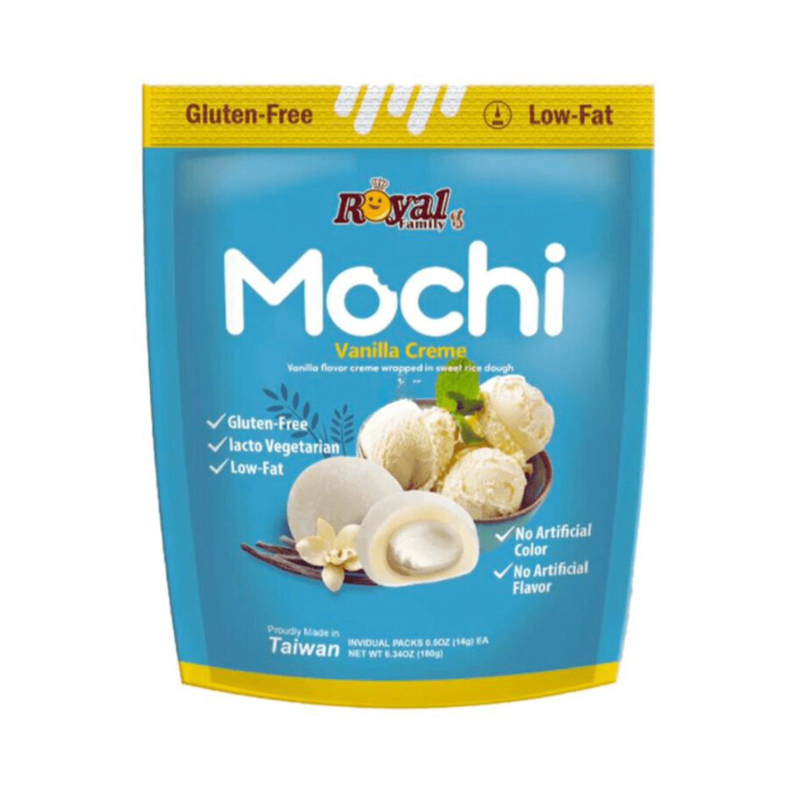 Vanilla Creme Mochi  12 Pcs 180gr