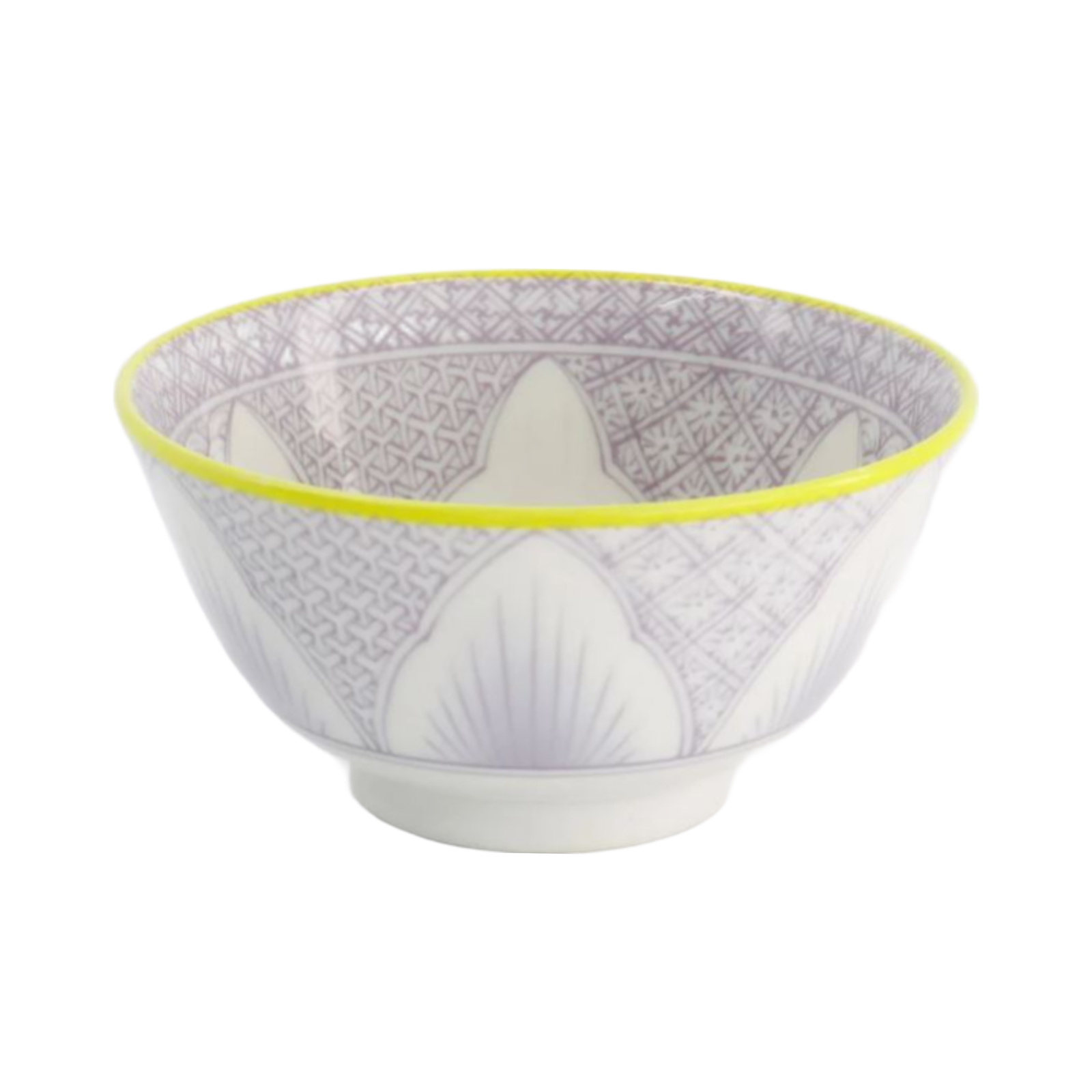 Lily Flower Tayo Bowl Purple 14.8x6.8cm, 550ml 1pc
