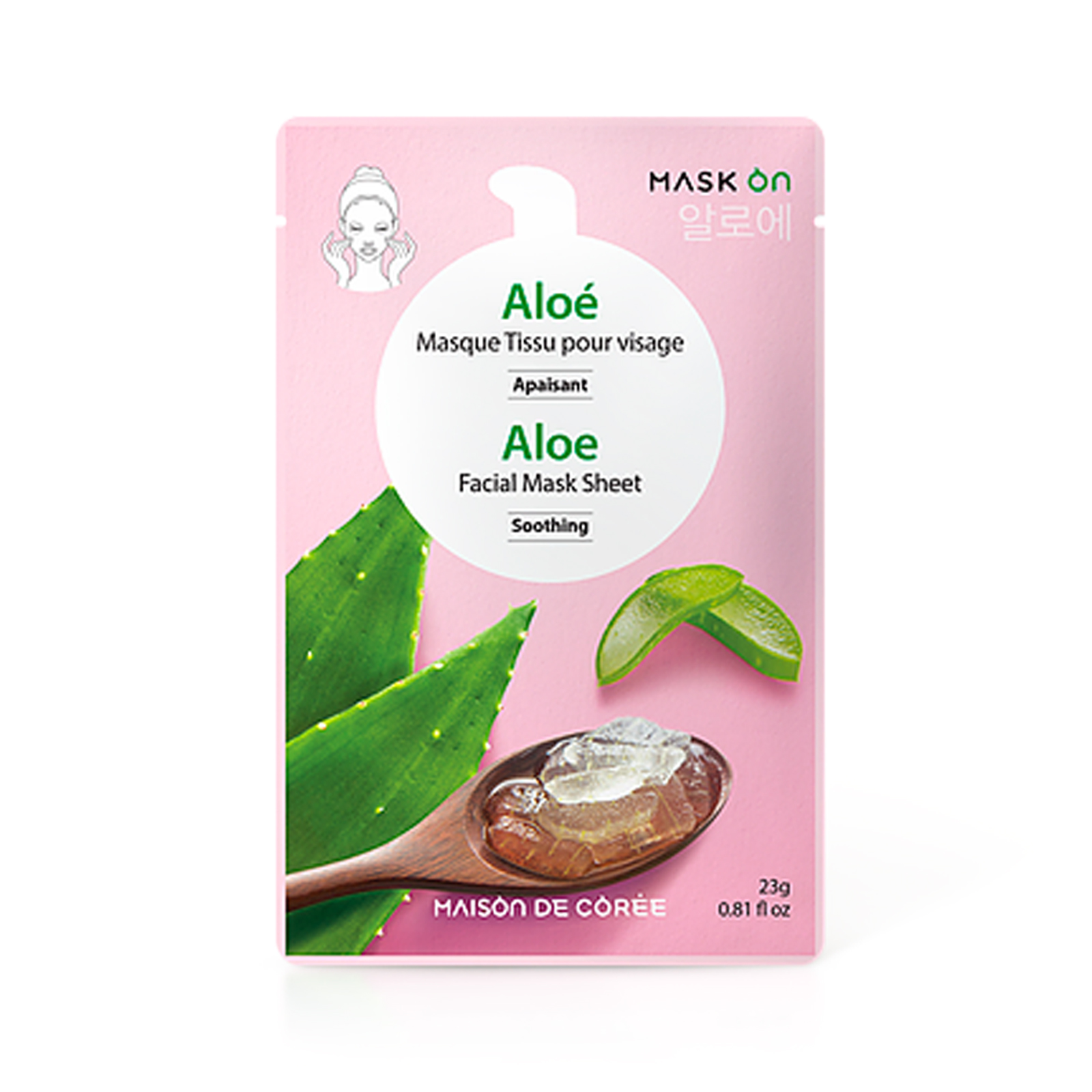 Refreshing Facial Mask Sheet With Aloe Vera   1pc