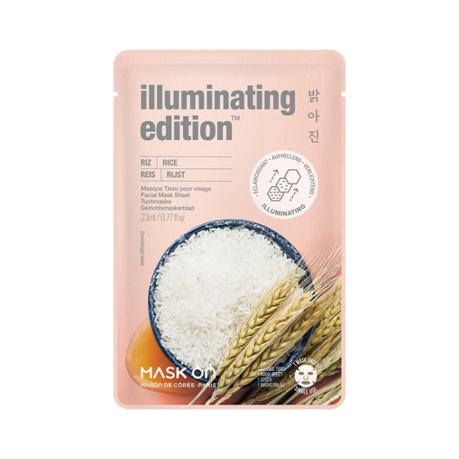 Illuminating Facial Mask Sheet With Rice   1pc