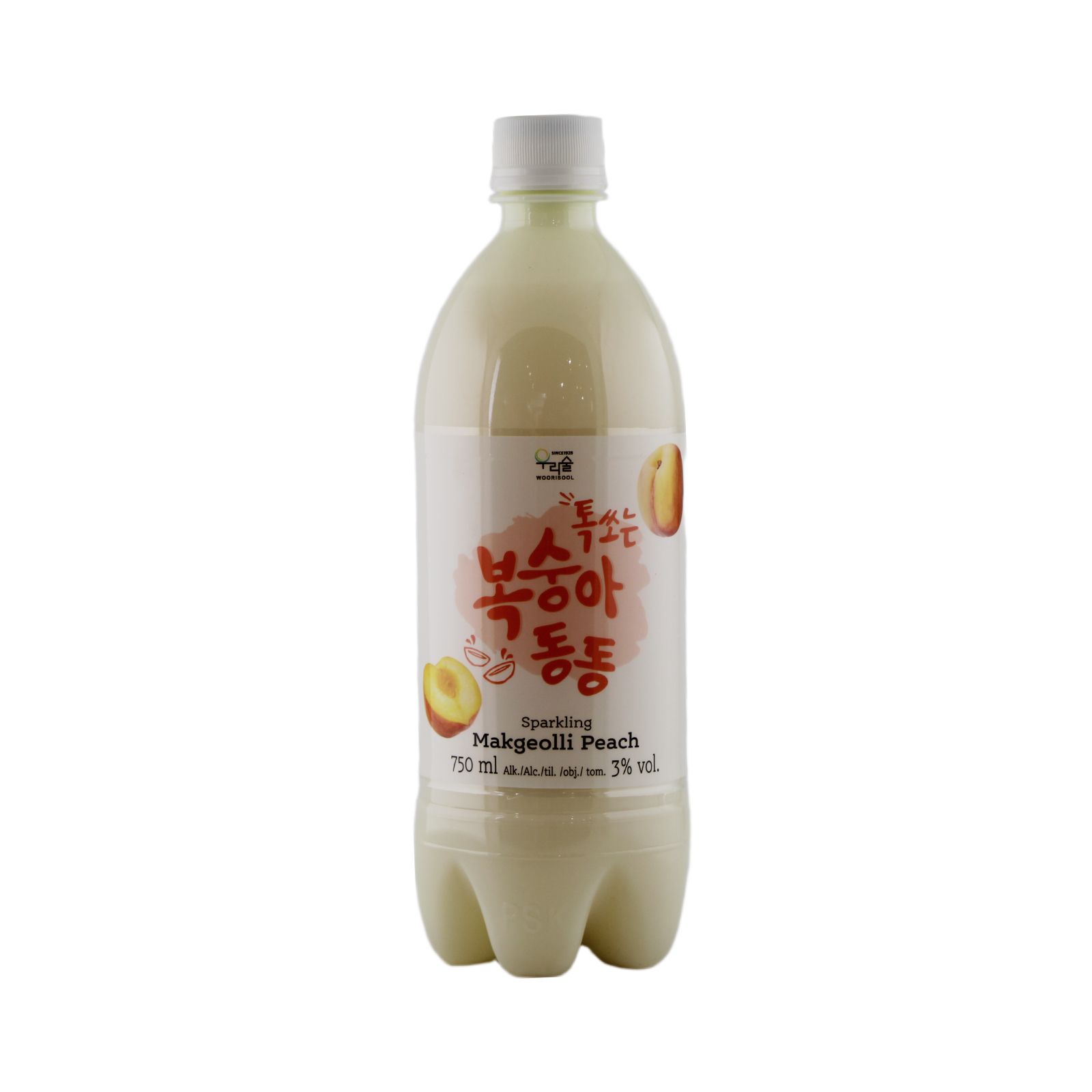 Makgeolli Sparkling Peach Alc 3% 750gr/750ml