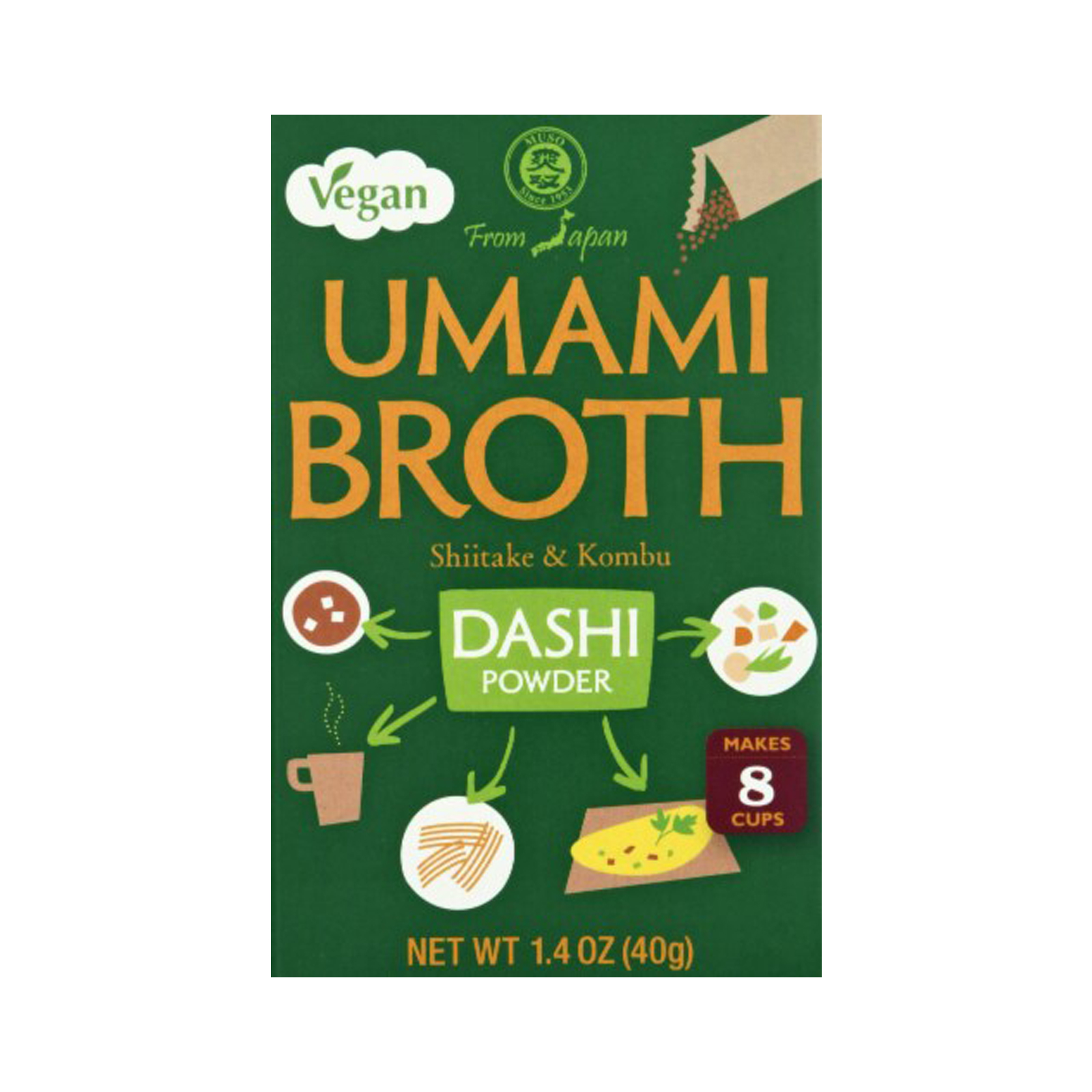 Umami Broth Dashi Powder Shiitake & Kombu 10grx4 40gr