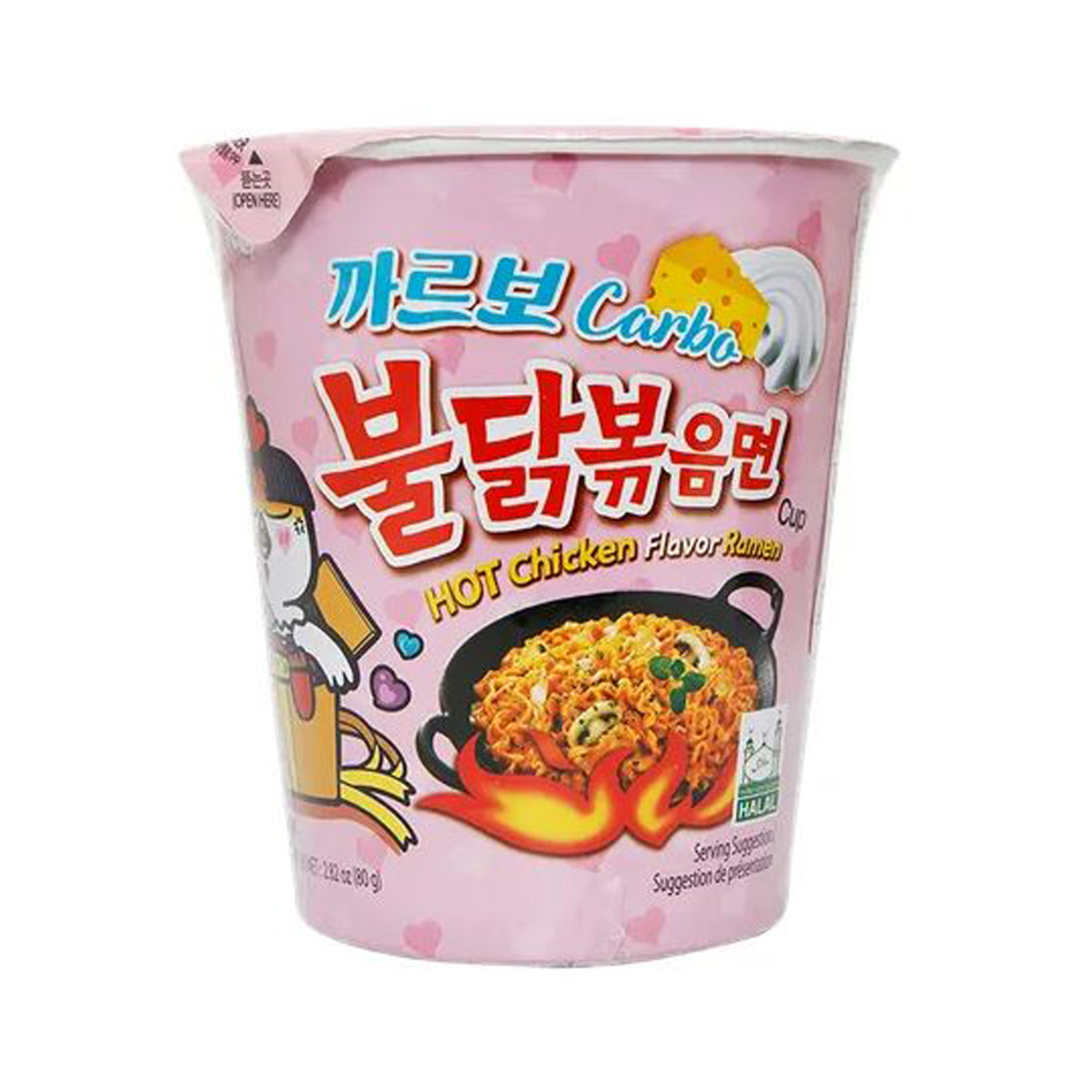 Ramen Buldak Hot Chicken Carbo Instant Noodle  Cup 80gr