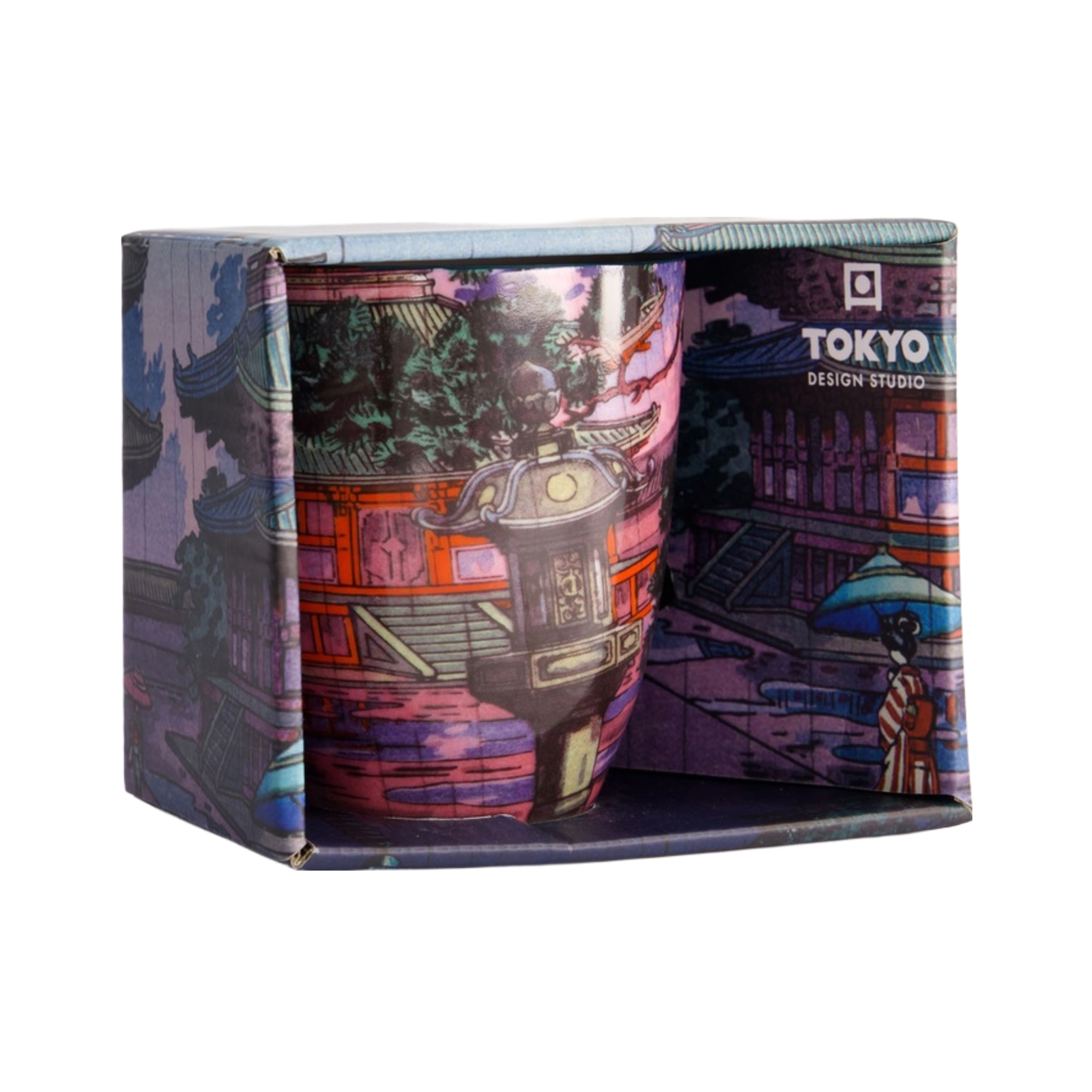 Mug With Giftbox Kawaii Vintage Temple 340ml, 8.5x10.2cm 1set