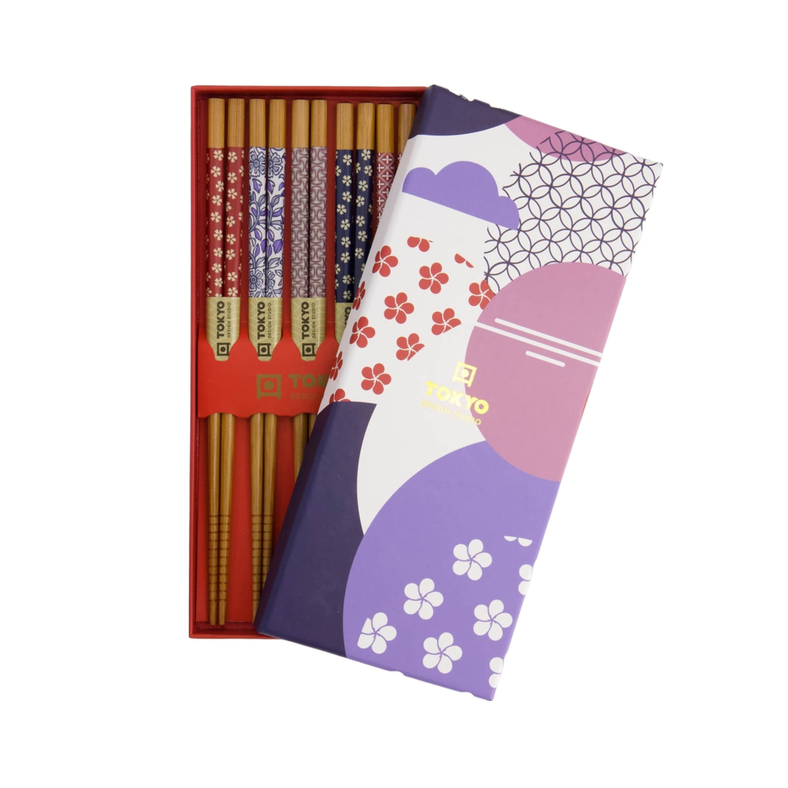 Chopstick Giftset/5 Circle Flower  1set